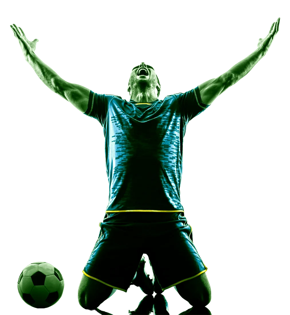 A young player celebrating after a match